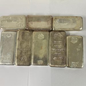 Mixed Buyback 1kg Silver Cast Bars 999 – BUYBACK BARS